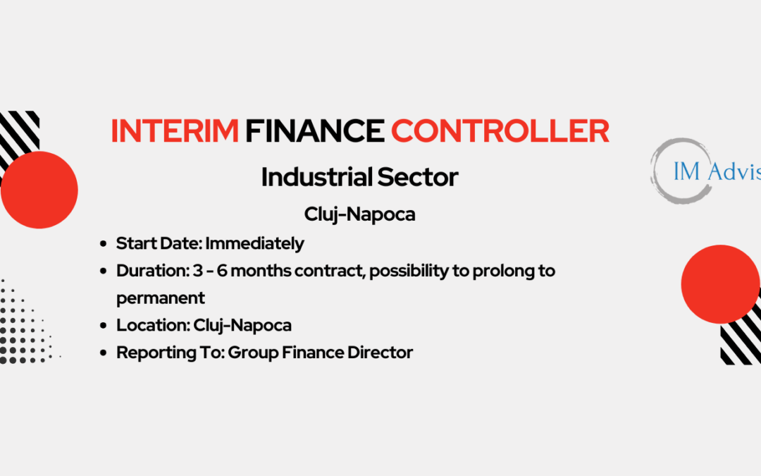 Interim Finance Controller in Cluj 3-4 months